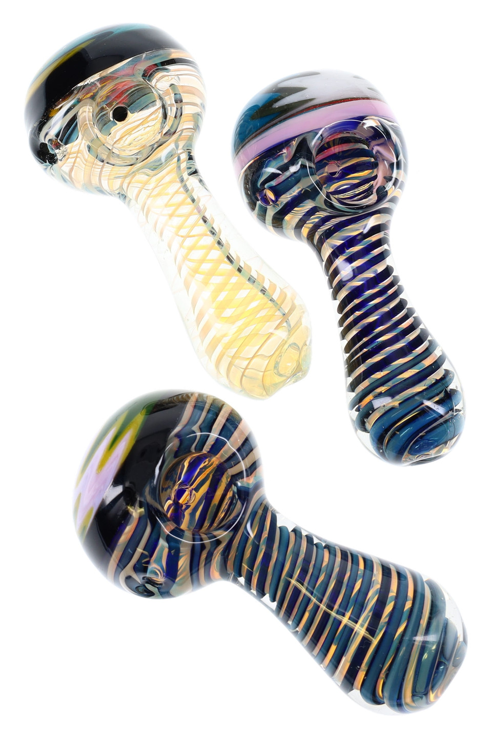 Reverse Spiral Glass Pipe