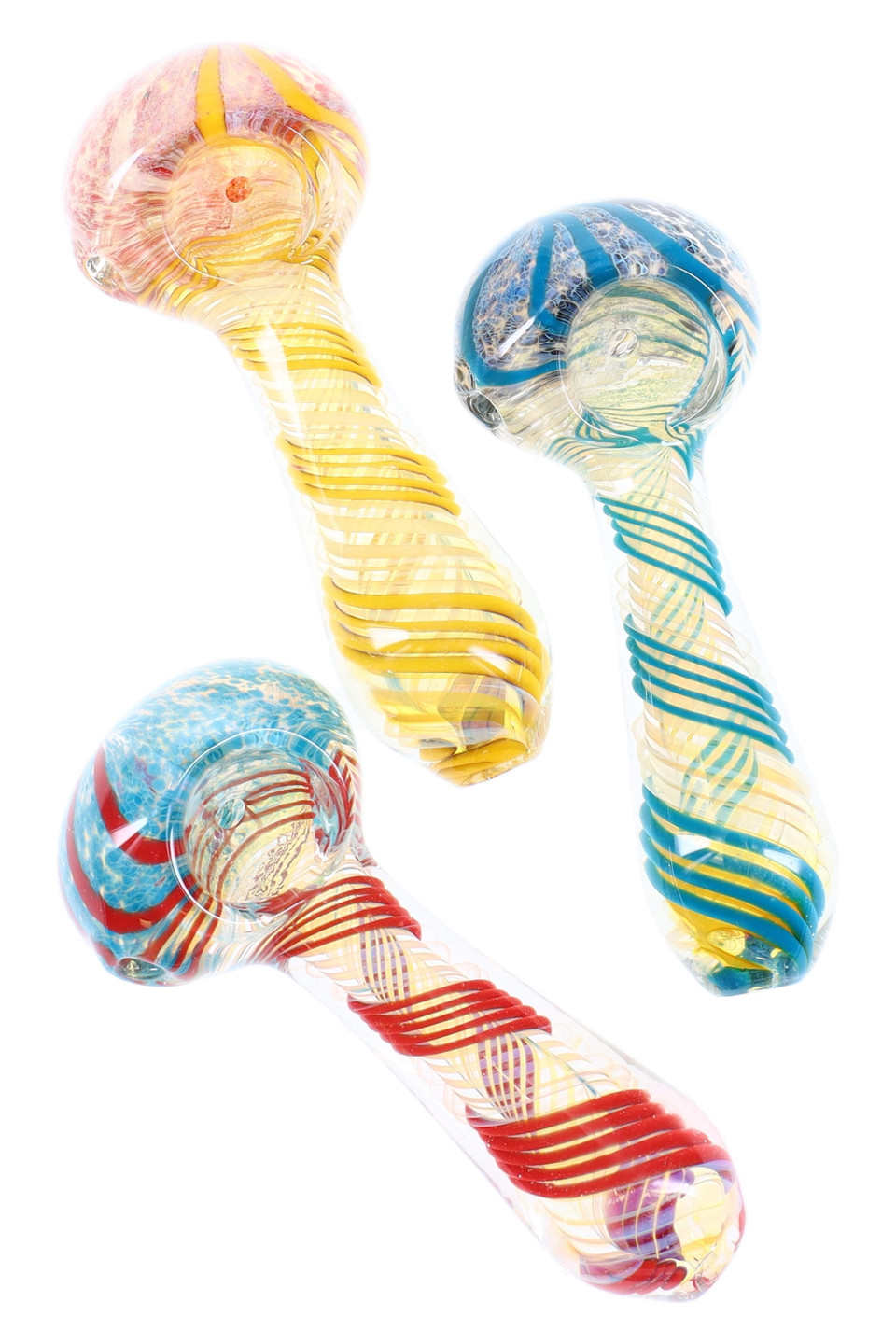 Spiral Striped Glass Pipe
